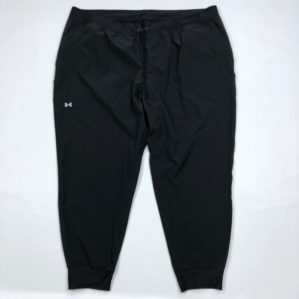 Under Armour Rival Womens High-Rise Woven Pants Black 2X 1354418